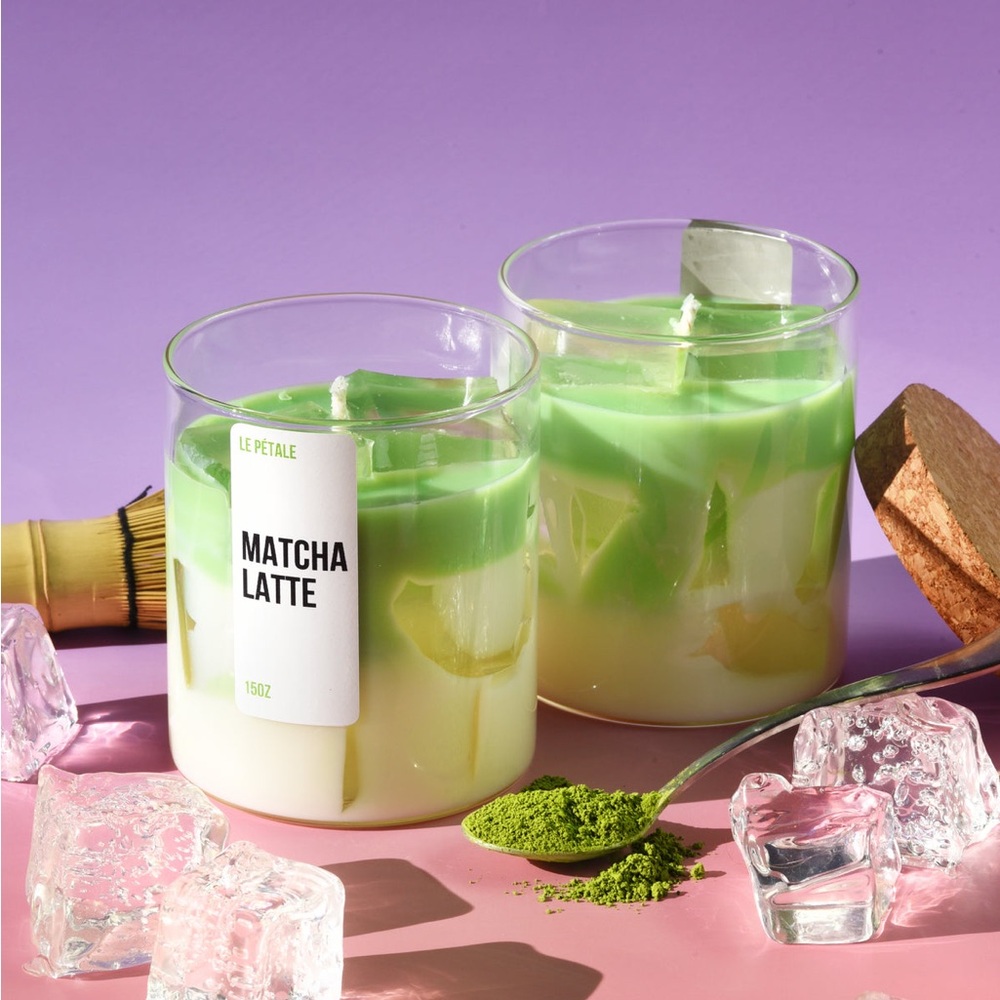 LE PÉTALE Matcha Latte Candle 15 oz - Picture 4 of 6